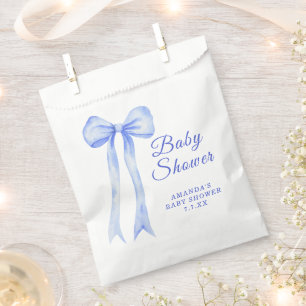 Blue a Bow It's a Boy Baby shower Favour Bag