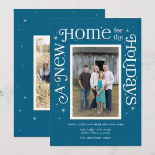 Blue A New Home for the Holidays Photo  Holiday Card