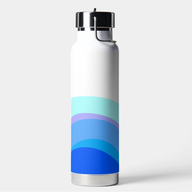 Blue Abstract 1112 Water Bottle (Left)