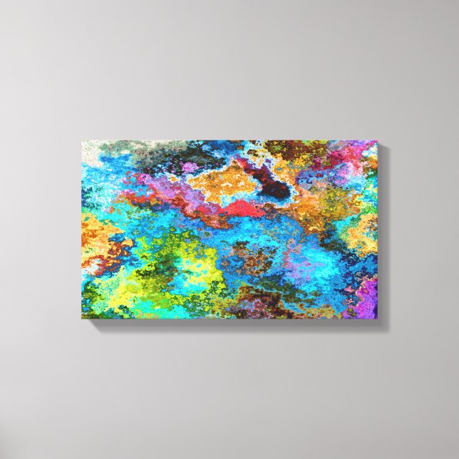 Blue Abstract Art Canvas Print (Front)