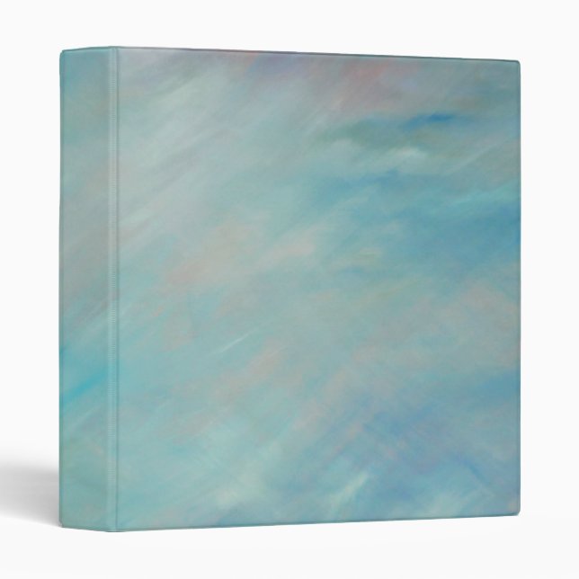Blue abstract art folder binder (Front/Spine)