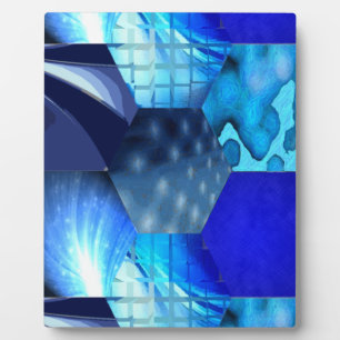 Blue Abstract Art Plaque