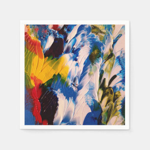 Blue Abstract Art Standard Cocktail Napkin