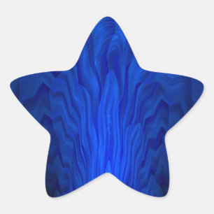 Blue Abstract Art Star Sticker