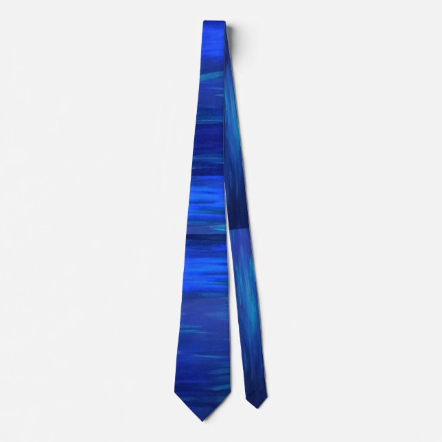 Blue Abstract Art Tie (Front)