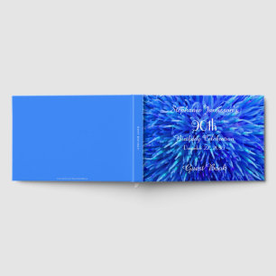 Blue Abstract Birthday Party Memory/Guest Book