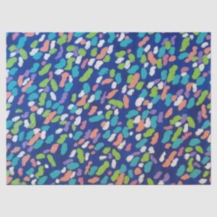 Blue Abstract Brushstrokes Tissue Paper