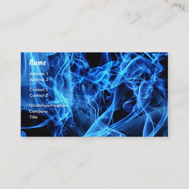 Blue Abstract Business Card (Front)