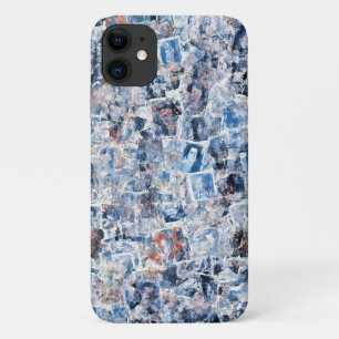Blue Abstract Collage Mobile Case