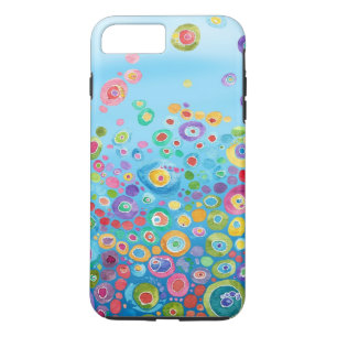 Blue abstract colorful phone case