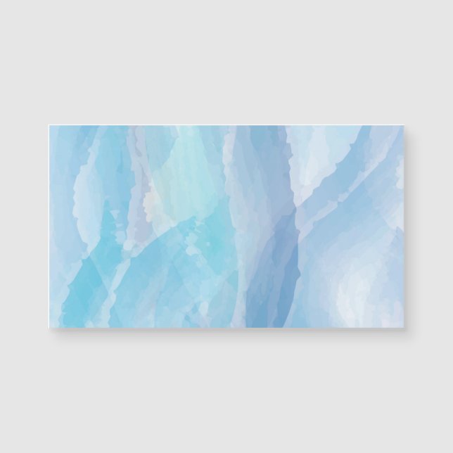 Blue, abstract, cool water colour brush stroke art (Front)