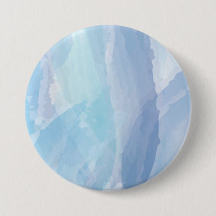 Blue, abstract, cool water colour brush stroke art 3 inch round button