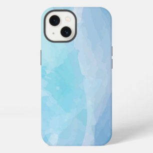 Blue, abstract, cool water colour brush stroke art iPhone 13 case