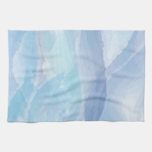 Blue, abstract, cool water colour brush stroke art kitchen towel