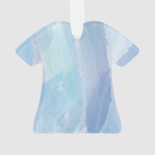 Blue, abstract, cool water colour brush stroke art ornament