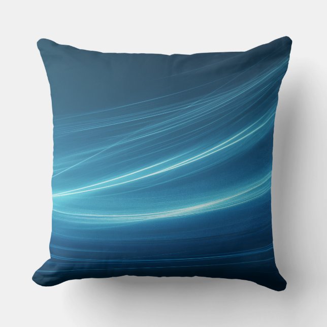 Blue Abstract Custom Pillow (Front)