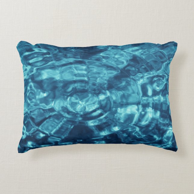 Blue Abstract Decorative Pillow (Front)