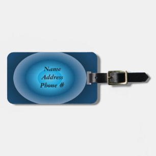 Blue Abstract Design Luggage Tag