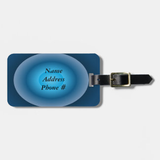 Blue Abstract Design Luggage Tag