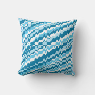 Blue abstract design throw pillow