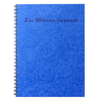 Blue Abstract Doodle Pattern Notebook