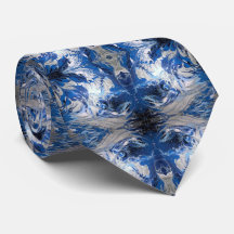 Blue Abstract Earth Tie