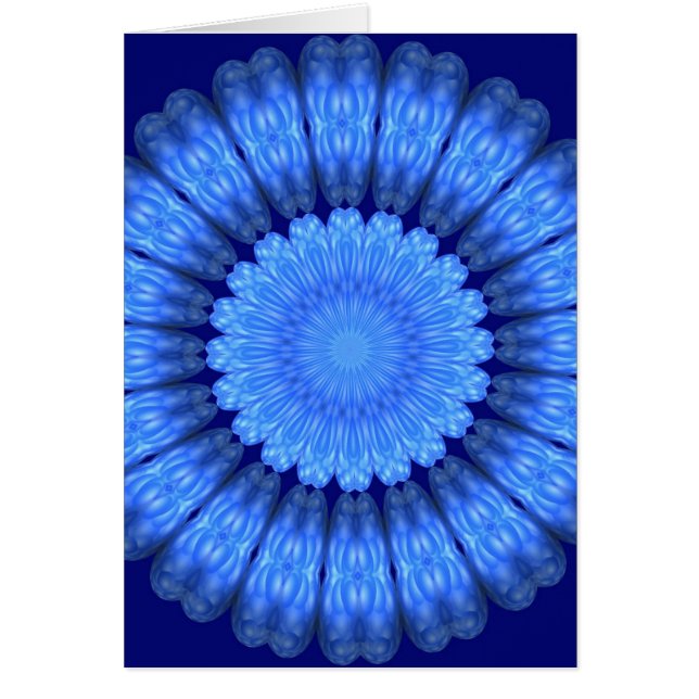 Blue abstract flower (Front)