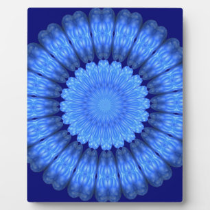 Blue abstract flower plaque