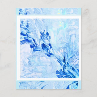 Blue Abstract Flowers 