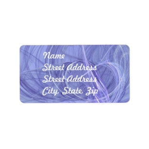 Blue Abstract Fractal Address Sticker