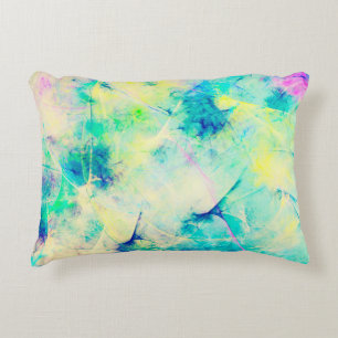 blue abstract fractal background 3d rendering3d, a accent pillow