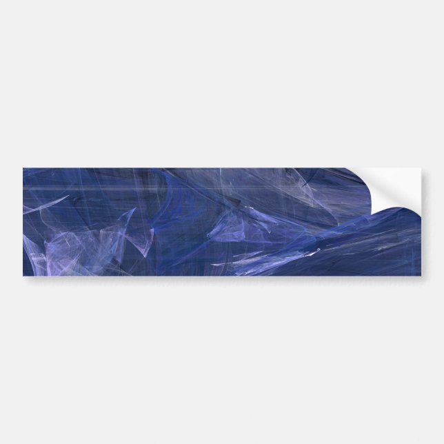 Blue Abstract Fractal Background Bumper Sticker (Front)