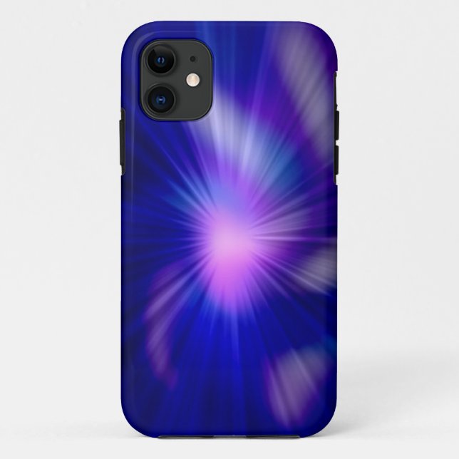 Blue abstract fractal light Case-Mate iPhone case (Back)