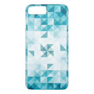 Blue Abstract Geometrical Background Template iPhone 8 Plus/7 Plus Case