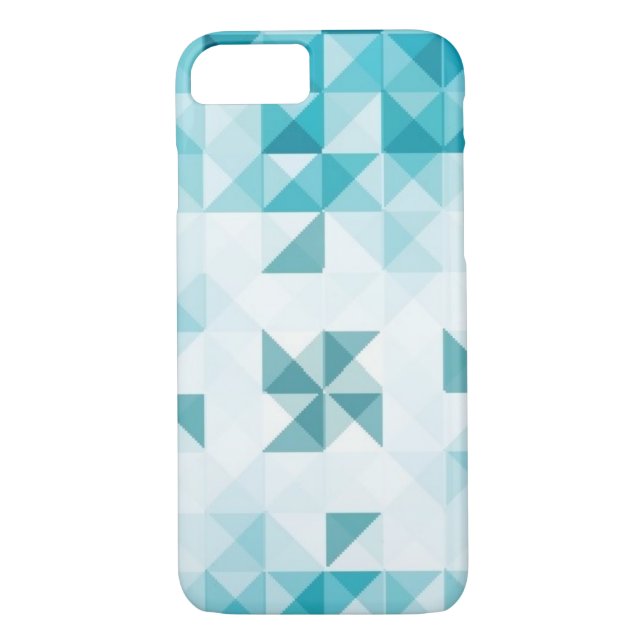 Blue Abstract Geometrical Background Template Case-Mate iPhone Case (Back)