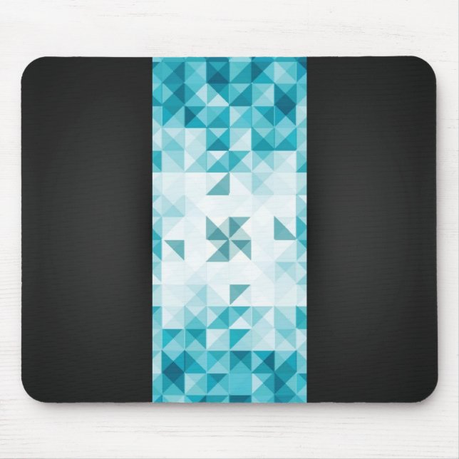 Blue Abstract Geometrical Background Template Mouse Pad (Front)