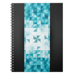 Blue Abstract Geometrical Background Template Notebook