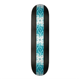 Blue Abstract Geometrical Background Template Skateboard