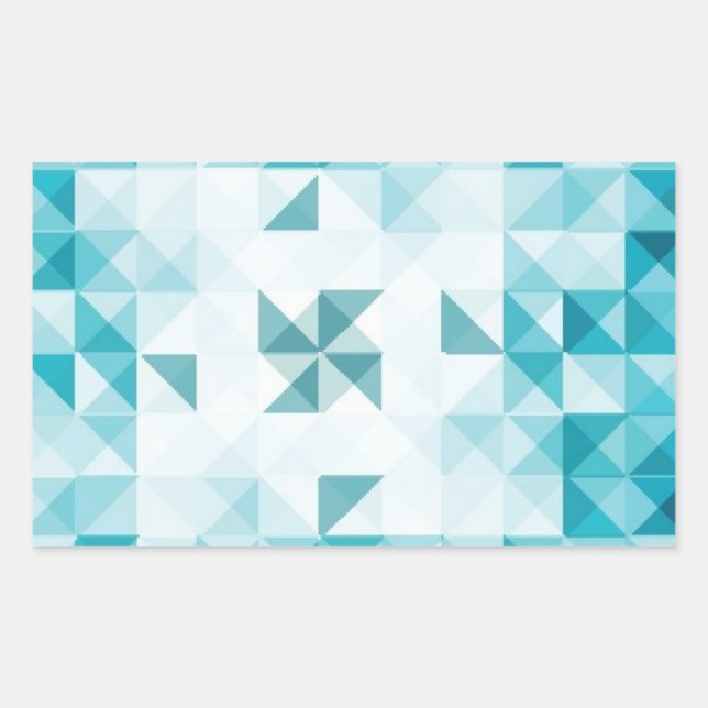 Blue Abstract Geometrical Background Template Sticker (Front)