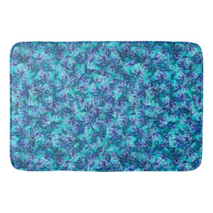 Blue Abstract Jacaranda Tree, Memory Foam Batmat Bath Mat