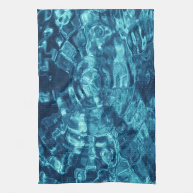Blue Abstract Kitchen Towel (Vertical)