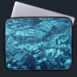 Blue Abstract Laptop Sleeve<br><div class="desc">Blue water ripples create a pattern of elliptical rings in this abstract photo. The colours in the cyanotype range from light blue to navy. 

 

 Digital,  colour photograph. 
 Copyright © 2012 Claire E. Skinner. All rights reserved.</div>