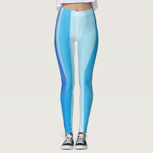 Blue abstract leggings