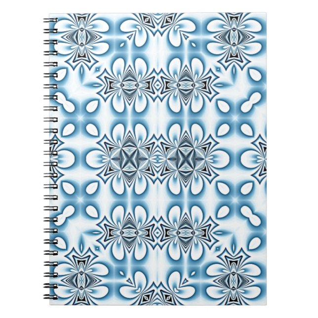 Blue Abstract Mirrors Notebook (Front)