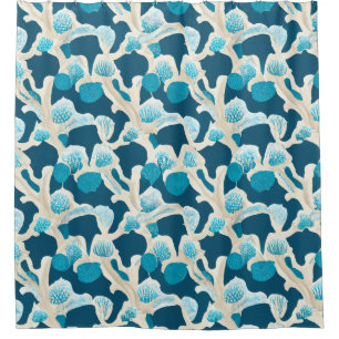 Blue Abstract Ocean Floor   Coastal Pattern