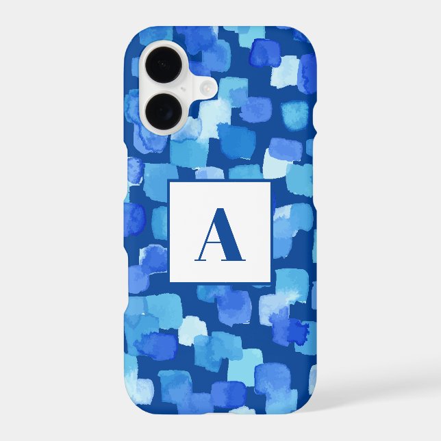 Blue Abstract Painted Squares (Back)