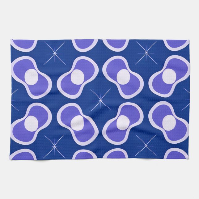 Blue Abstract Pattern Kitchen Towel (Horizontal)