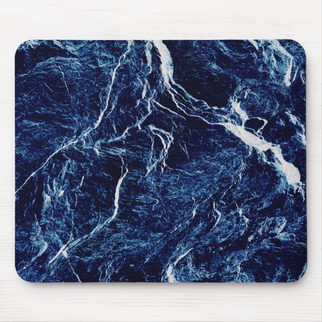 Blue Abstract Pattern Mouse Pad (Front)