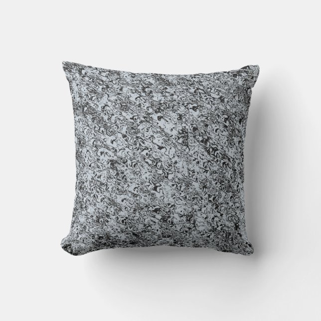 Blue Abstract Pattern Outdoor Pillow (Front)