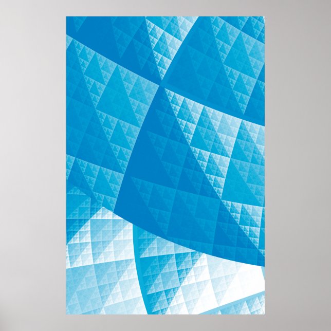 Blue abstract pattern poster (Front)